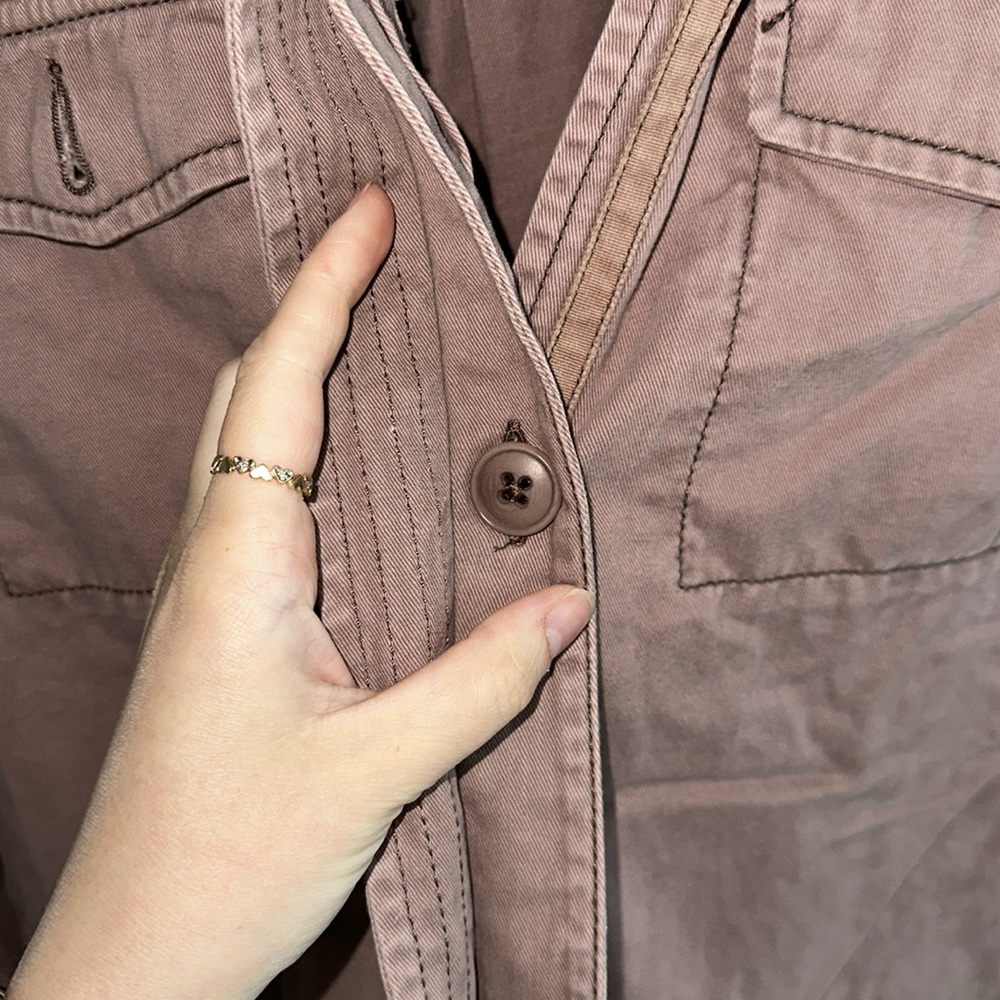Abercrombie & fitch M cotton shirt jacket mauve - Picture 5 of 6